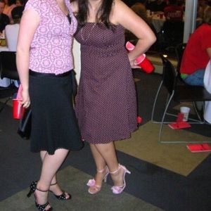 Polka Dot Pin-up Retro Strapless Size 13 Dress